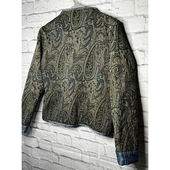 Parsley & Sage reversible tapestry paisley print cotton silk Jacket, size S. - Picture 10 of 16